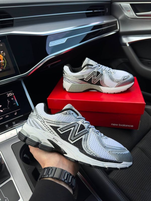 New Balance 860v2 White Silver Black - Зображення 5