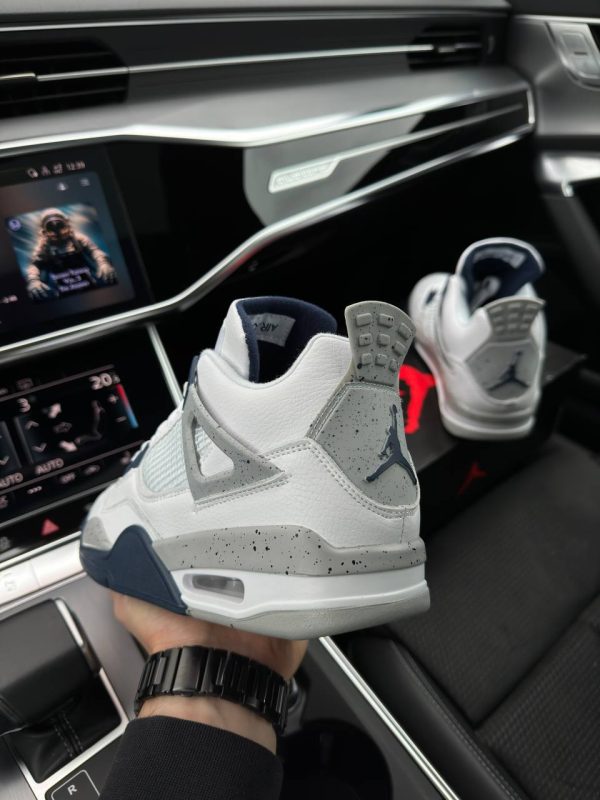 Nike Air Jordan 4 Retro White Blue - Зображення 3