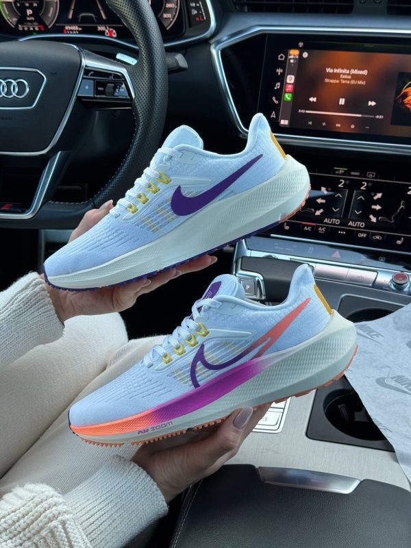 Nike Air Zoom White Purple Orange - Зображення 5