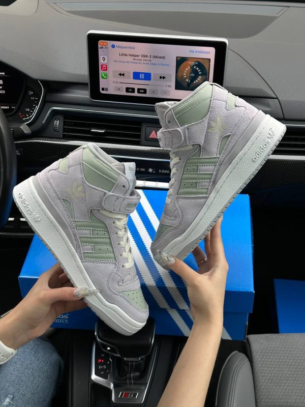 Adidas Originals Forum 84 Mid Grey Suede Olive - Зображення 2