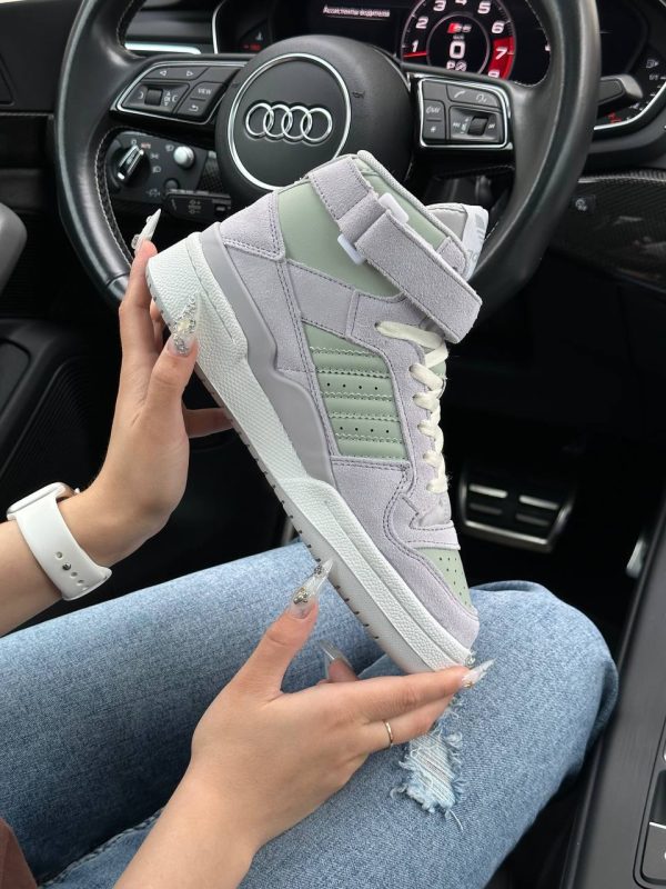 Adidas Originals Forum 84 Mid Grey Suede Olive - Зображення 7