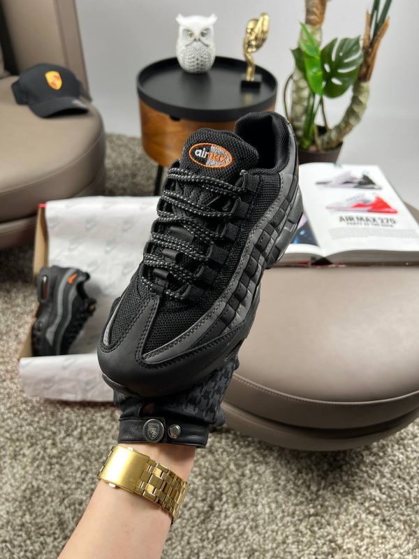 Nike Air Max 95 Black Grey Orange - Зображення 7