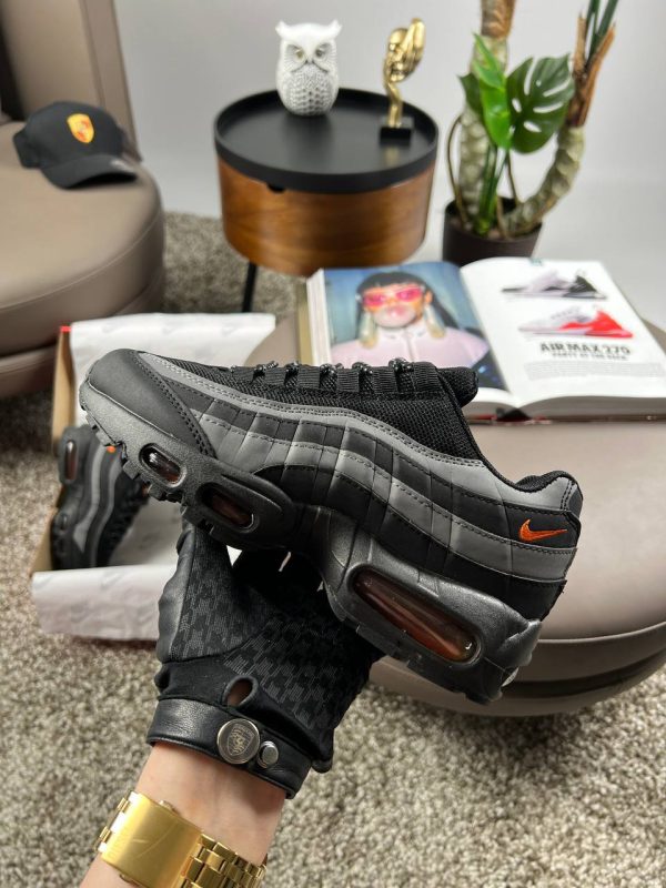 Nike Air Max 95 Black Grey Orange - Зображення 8