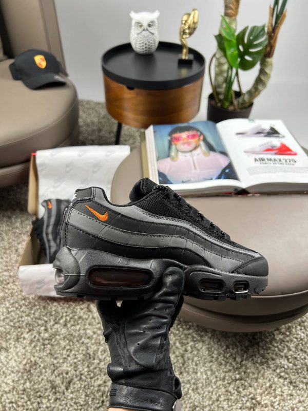 Nike Air Max 95 Black Grey Orange - Зображення 3