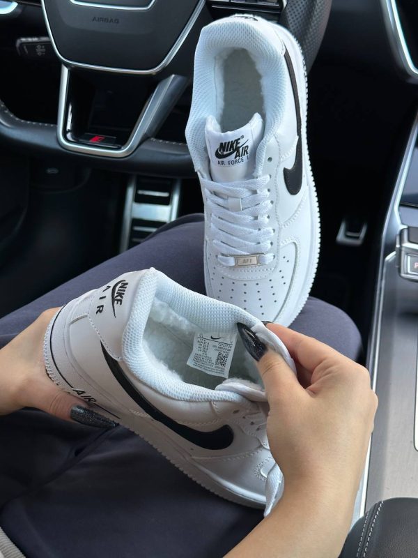 Nike Air Force 1 Winter All White Black - Зображення 4