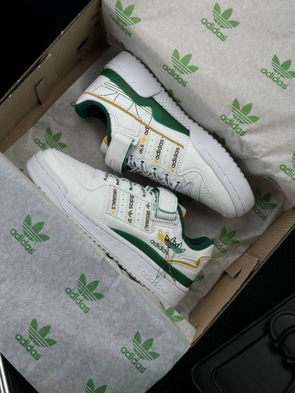 Adidas Originals Forum 84 Low New White Green Yellow - Зображення 9