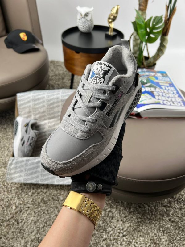 Reebok Classic Leather Hexalite Grey Black White - Зображення 7