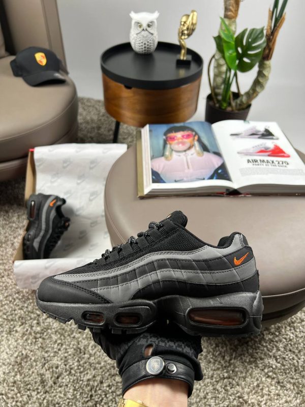 Nike Air Max 95 Black Grey Orange - Зображення 4