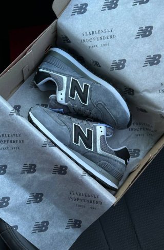 New Balance 574 Premium Gray White Black