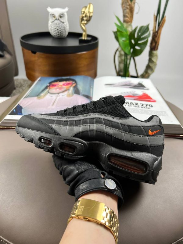 Nike Air Max 95 Black Grey Orange - Зображення 9