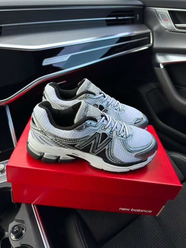New Balance 860v2 White Silver Black - Зображення 3