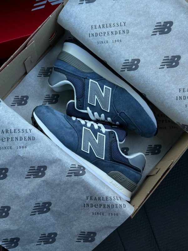 New Balance 574 Premium Blue Reflective