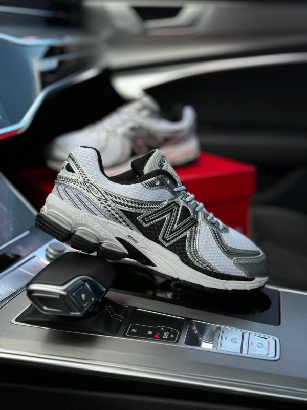 New Balance 860v2 White Silver Black - Зображення 6