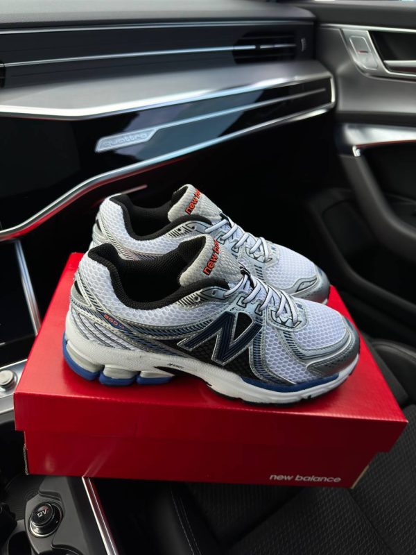 New Balance 860v2 White Silver Navy - Зображення 3