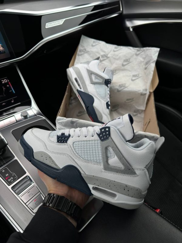 Nike Air Jordan 4 Retro White Blue - Зображення 2